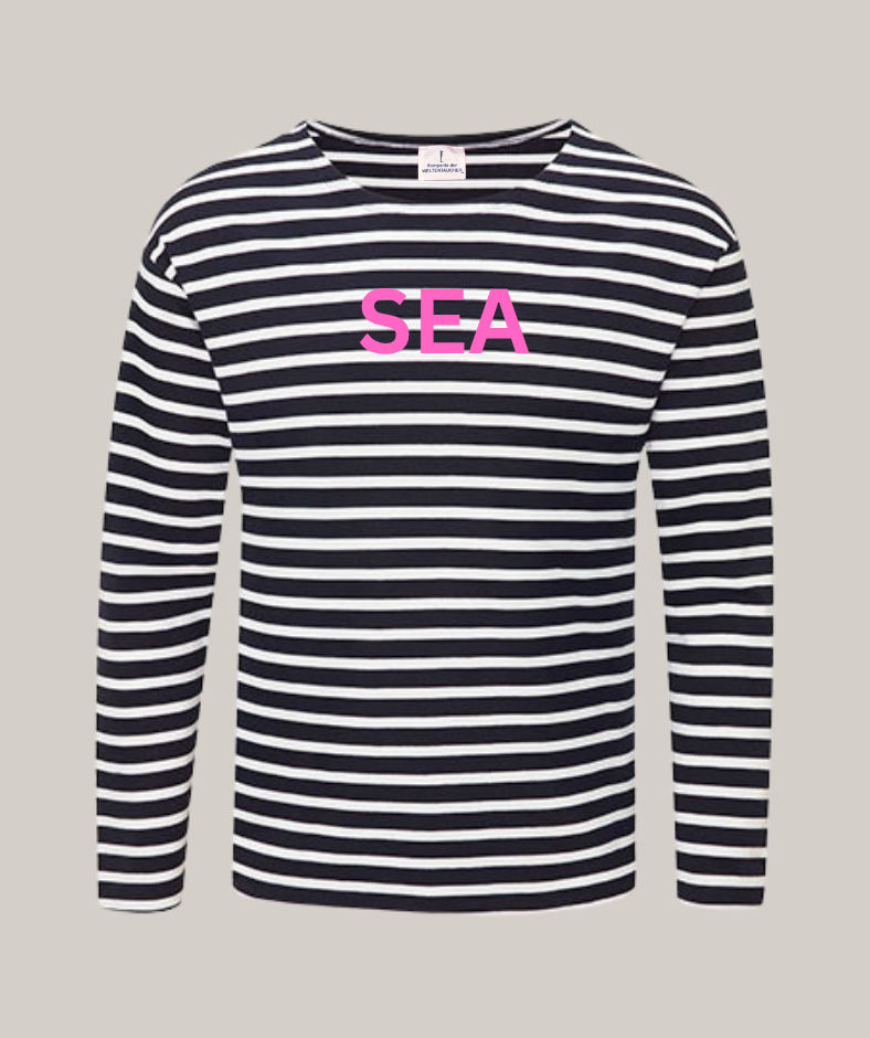 Ringelshirt navyblau weiß "SEA"