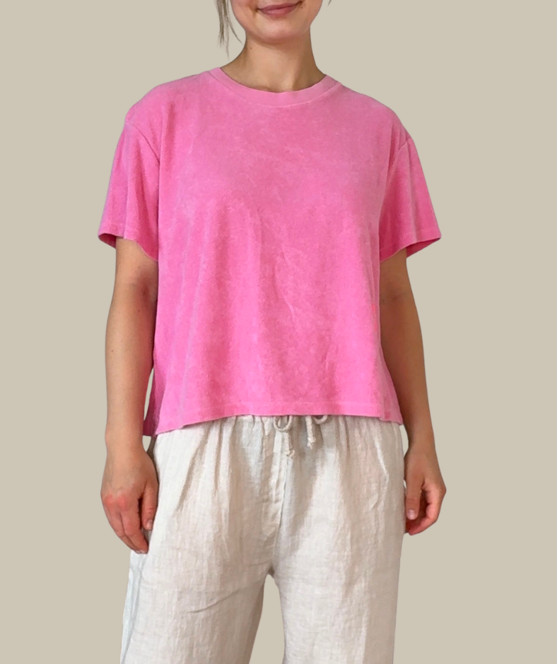 Frottee-Shirt "Pink" - Angebot mit gratis Motivwahl