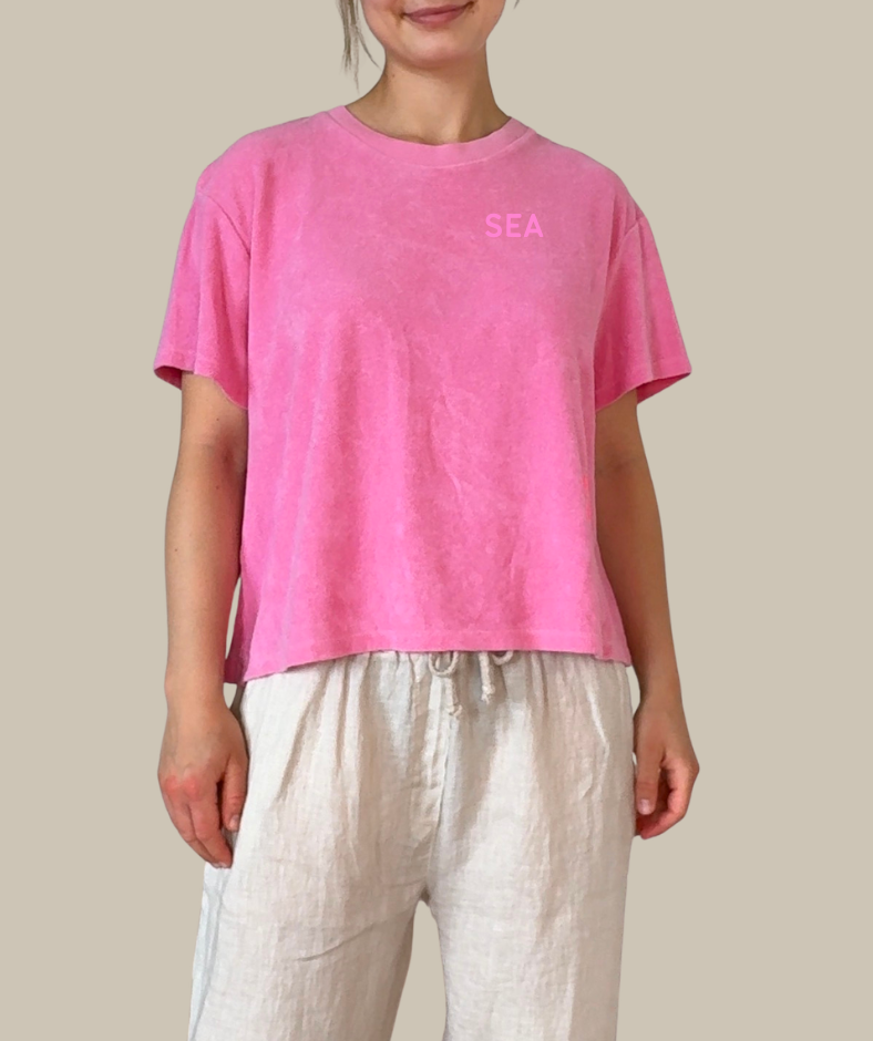 Frottee-Shirt "Pink" - Angebot mit gratis Motivwahl