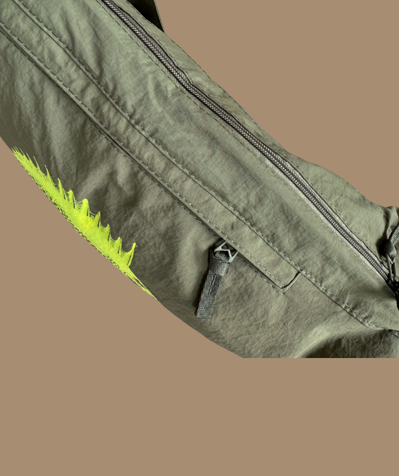 Crossbodybag Khaki "Fisch Gelb"