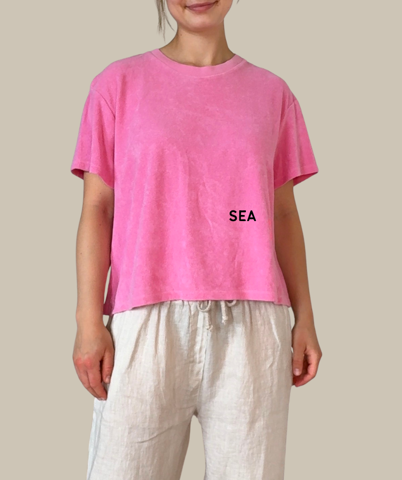 Frottee-Shirt "Pink" - Angebot mit gratis Motivwahl