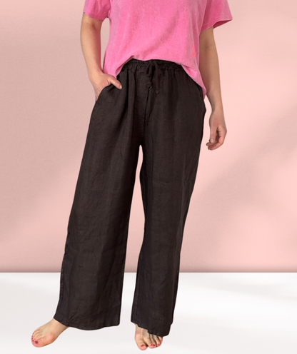 Leinenhose Braun