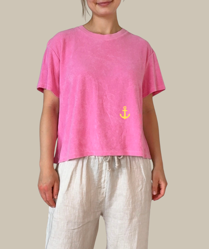 Frottee-Shirt "Pink" - Angebot mit gratis Motivwahl