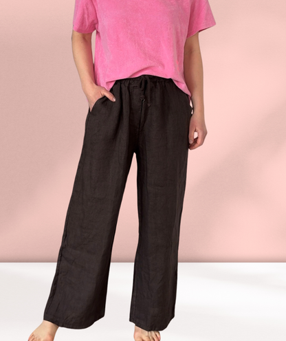Leinenhose Braun
