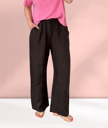 Leinenhose Braun
