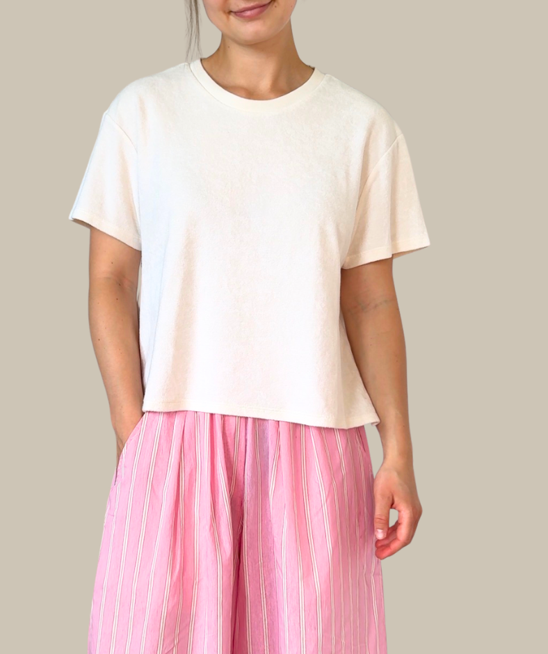 Frottee-Shirt "CREME" - Angebot mit gratis Motivwahl
