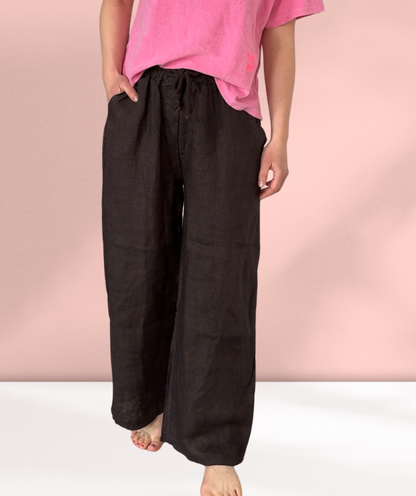 Leinenhose Braun