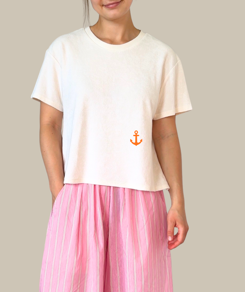 Frottee-Shirt "CREME" - Angebot mit gratis Motivwahl