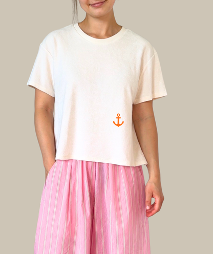Frottee-Shirt "CREME" - Angebot mit gratis Motivwahl