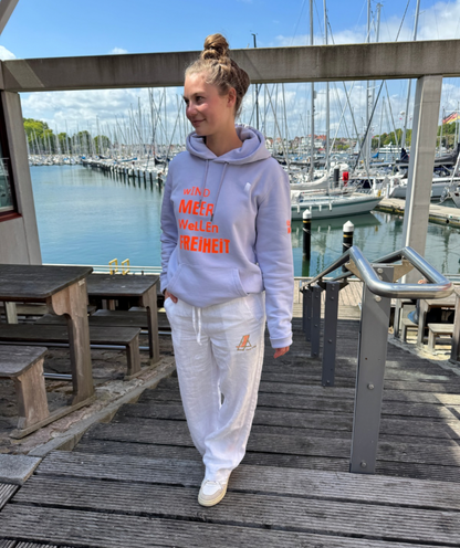 Hoodie lilac "Wind Meer Wellen Freiheit“