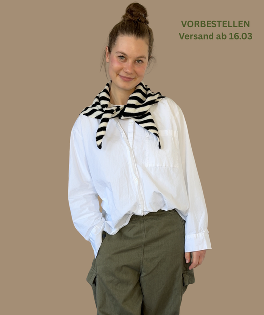 Dreieckstuch Gestreift "Schwarz-Weiß"