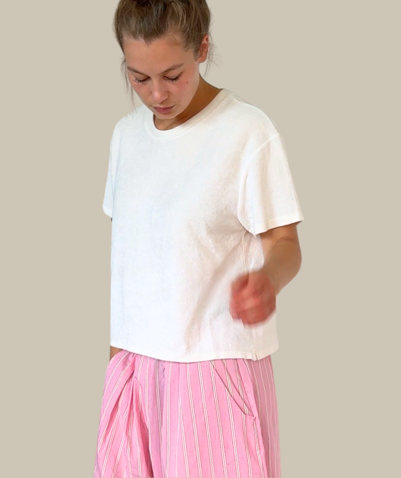 Frottee-Shirt "CREME" - Angebot mit gratis Motivwahl