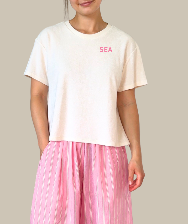 Frottee-Shirt "CREME" - Angebot mit gratis Motivwahl