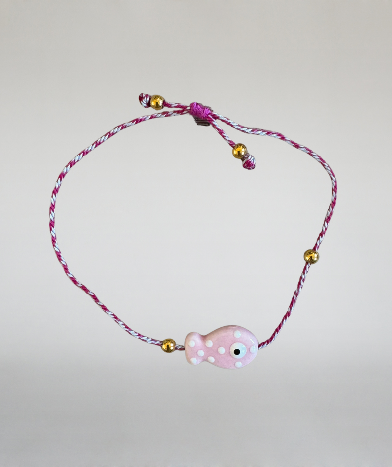 Armband Fisch pink lila