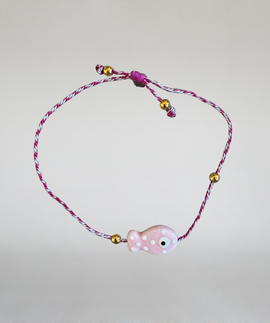 Armband Fisch pink lila