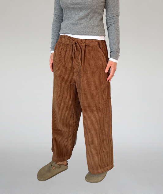 Cordhose big pockets cognac