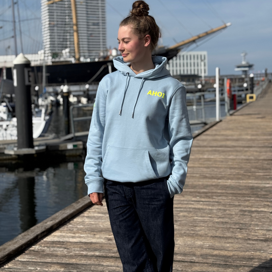 Hoodie Light Blue "Seegang"