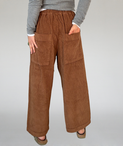 Cordhose big pockets cognac