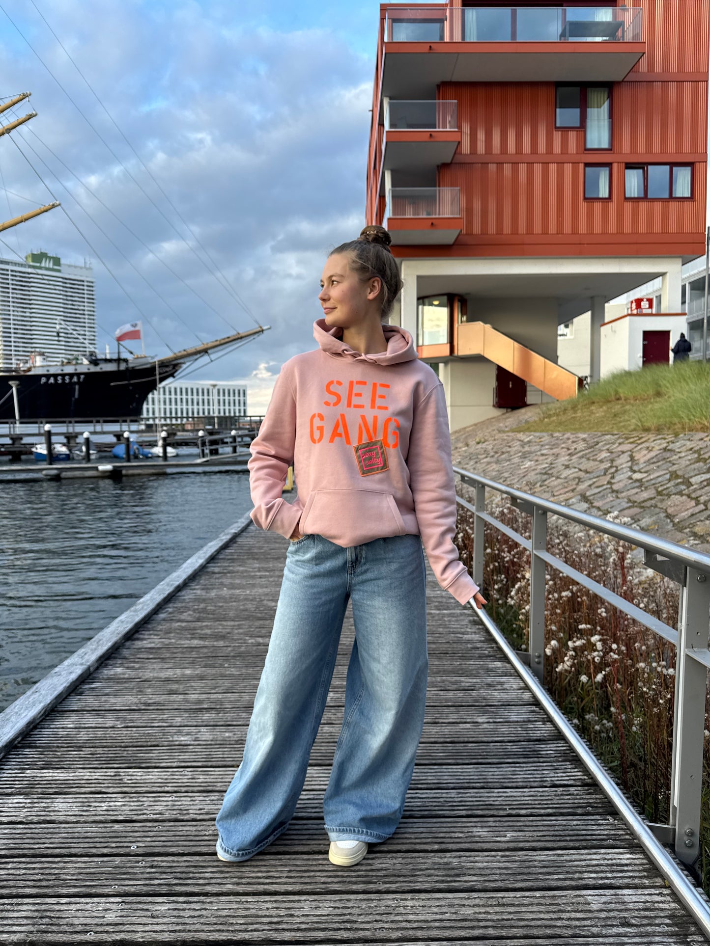 Hoodie Altrosa "Seegang“