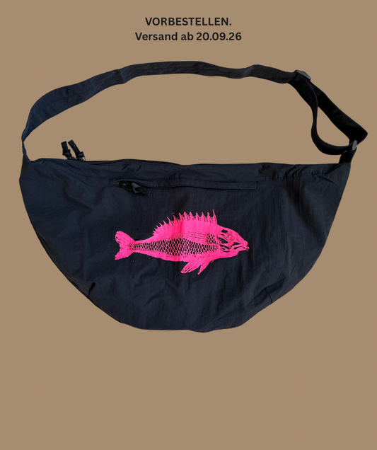 Crossbodybag Schwarz "Fisch"