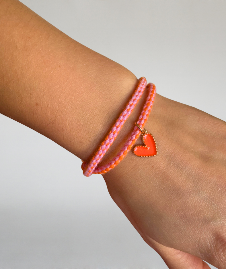 Armband zweifarbig "Herz“