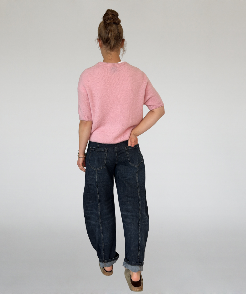 Strick T-Shirt rosa