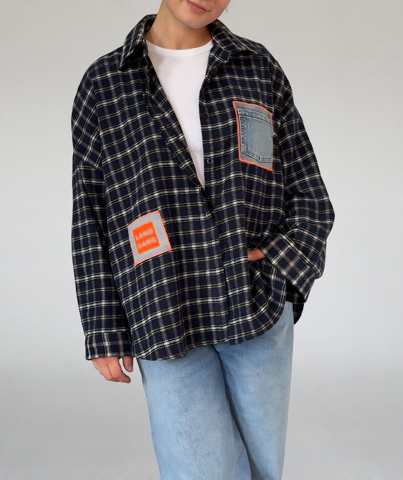 Flanellhemd Karo blau Limited Edition