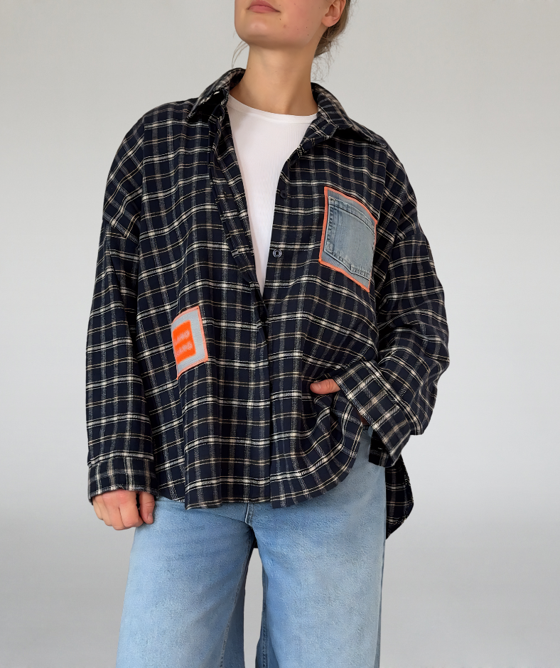 Flanellhemd Karo blau Limited Edition