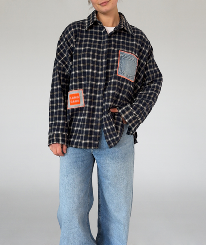 Flanellhemd Karo blau Limited Edition