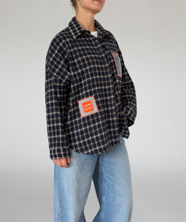Flanellhemd Karo blau Limited Edition