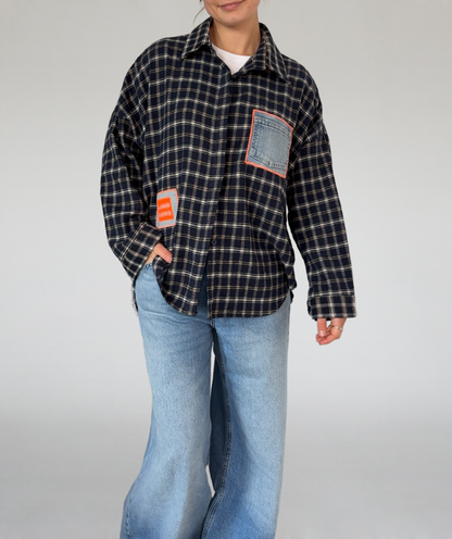 Flanellhemd Karo blau Limited Edition