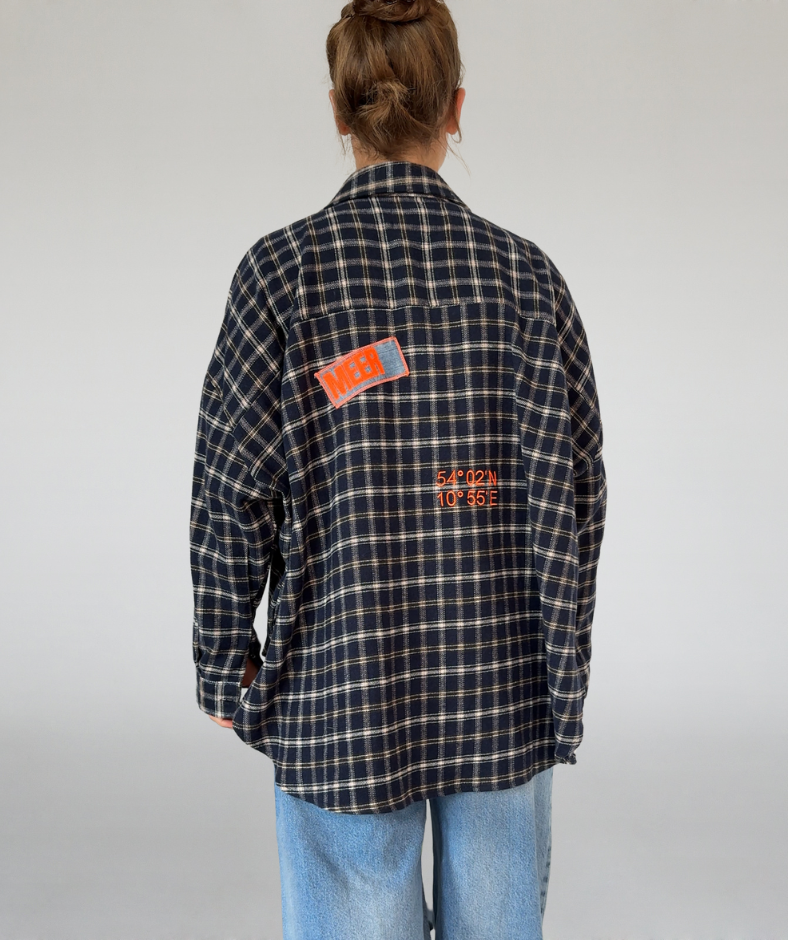 Flanellhemd Karo blau Limited Edition