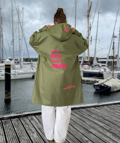 Parka Grün "Wind Meer Wellen Freiheit"