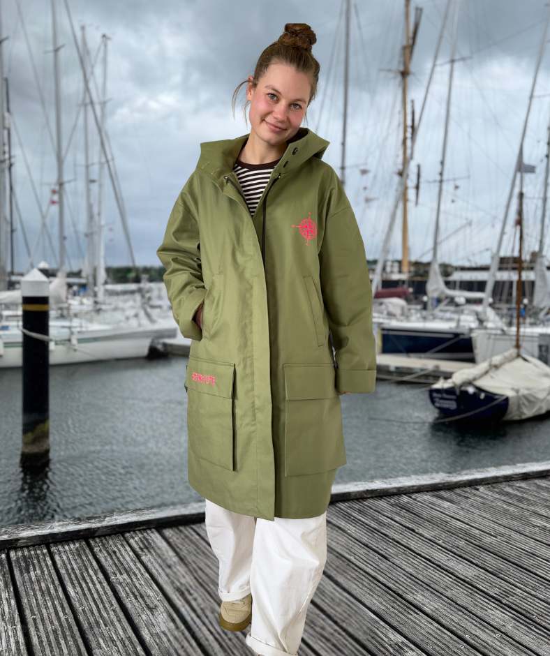 Parka Grün "Wind Meer Wellen Freiheit"