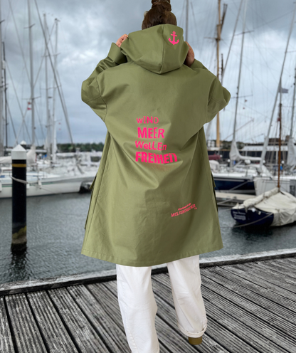 Parka Grün "Wind Meer Wellen Freiheit"