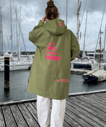 Parka Grün "Wind Meer Wellen Freiheit"