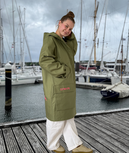 Parka Grün "Wind Meer Wellen Freiheit"