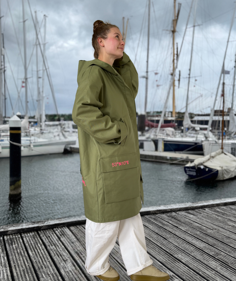 Parka Grün "Wind Meer Wellen Freiheit"