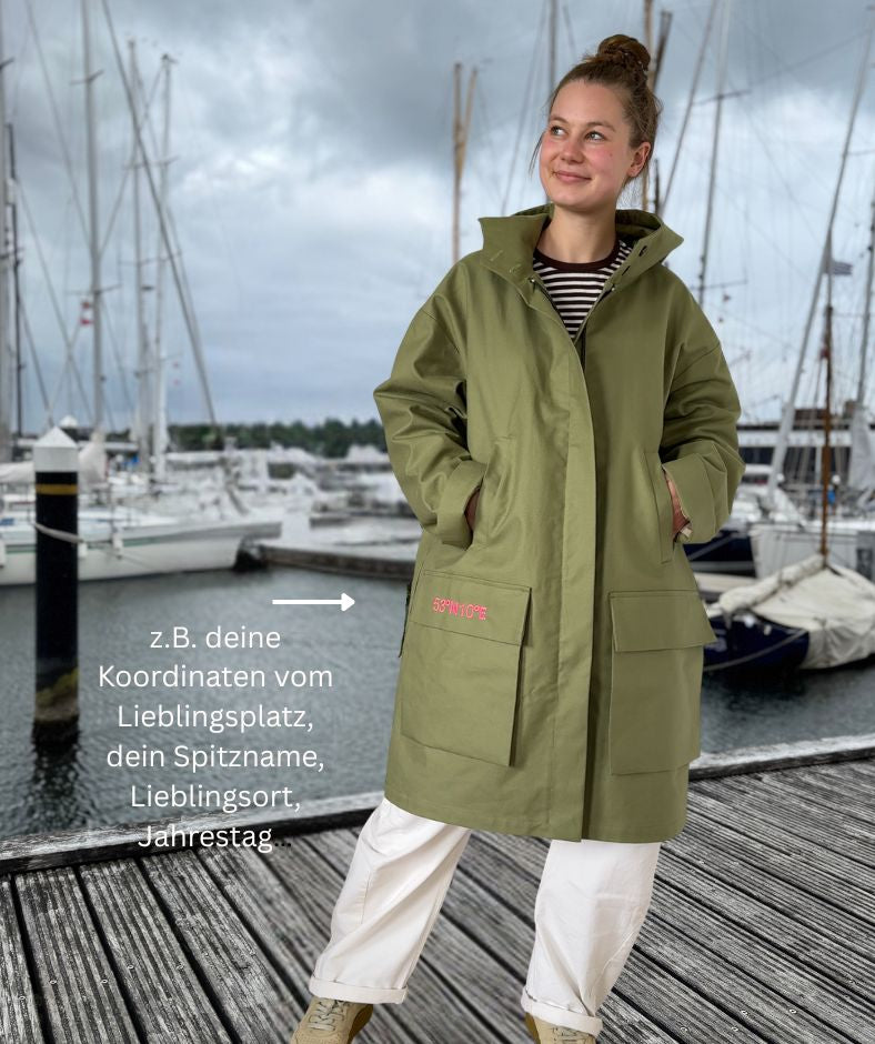 Parka Grün „kostenlos personalisieren“