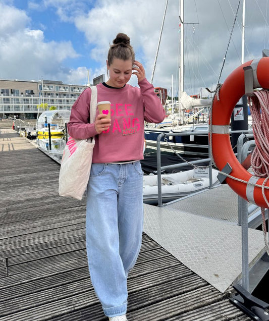 Sweatshirt altrosa "SEEGANG"