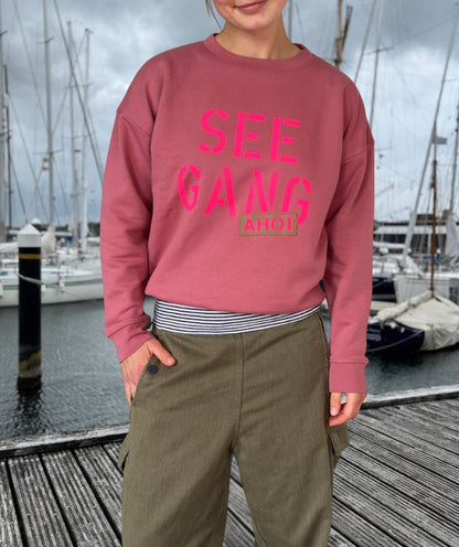Sweatshirt altrosa "SEEGANG"