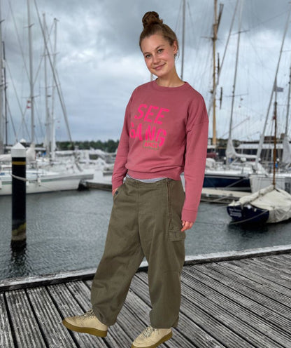 Sweatshirt altrosa "SEEGANG"