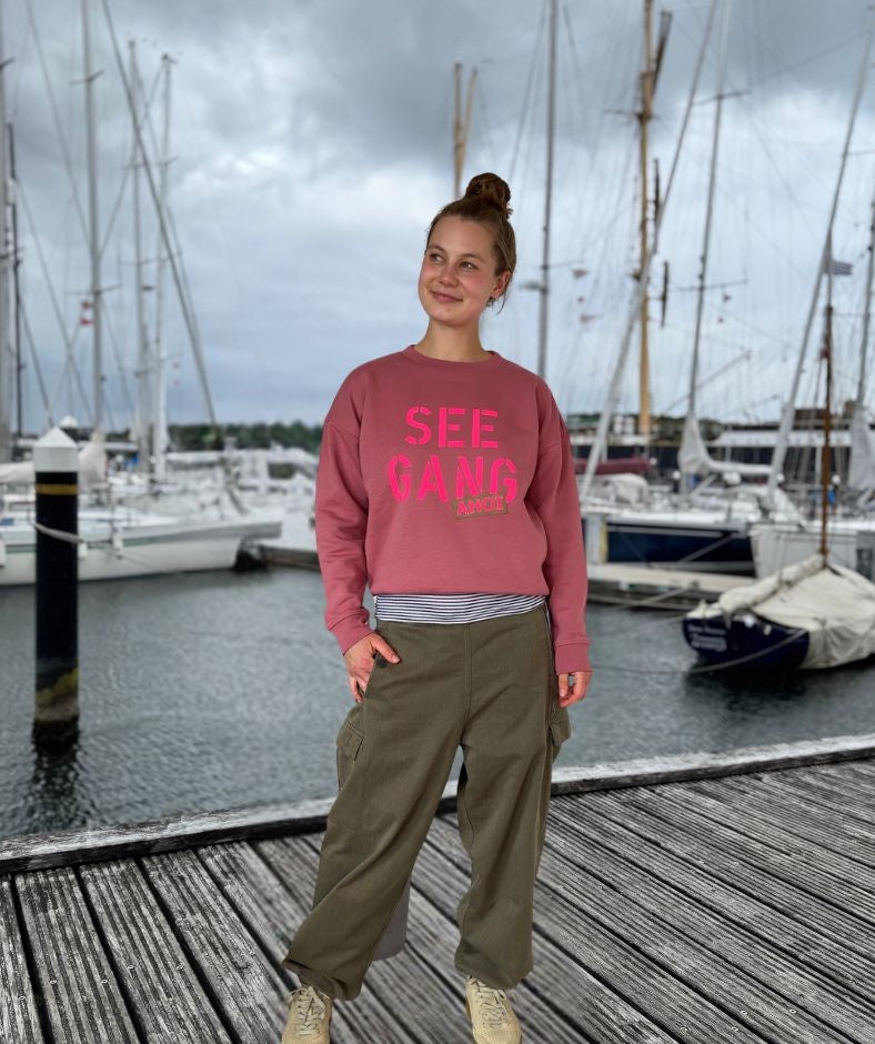 Sweatshirt altrosa "SEEGANG"