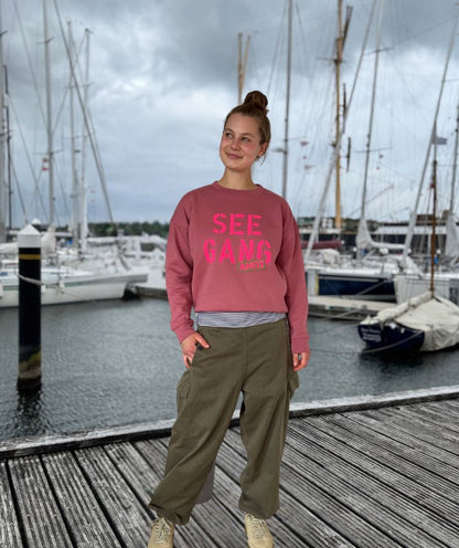 Sweatshirt altrosa "SEEGANG"