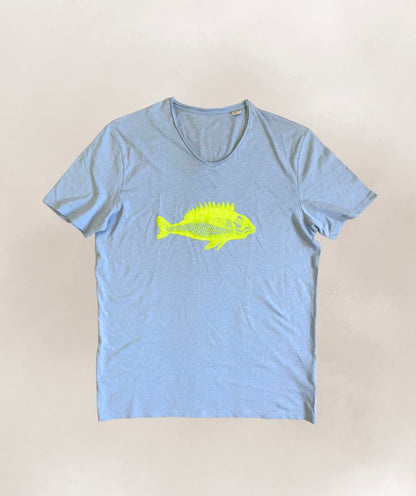 T-Shirt hellblau "Fisch"