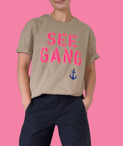 T-Shirt Cappuccino "Seegang"
