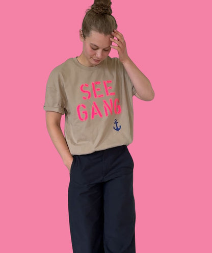 T-Shirt Cappuccino "Seegang"