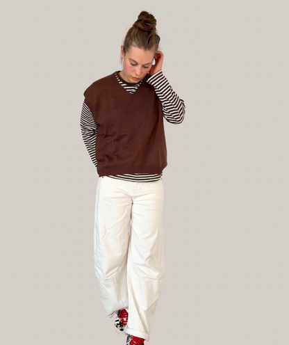Kaschmirpullunder braun